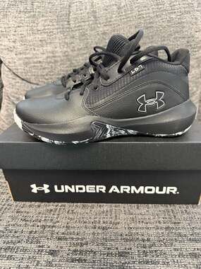 Under Armour Lockdown 7 Basketball Shoes Black White Marble